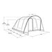 Outwell Sunhill 5 Berth Air Tent Three Room Tunnel Inflatable Tent Outwell  - Dynamic Drive