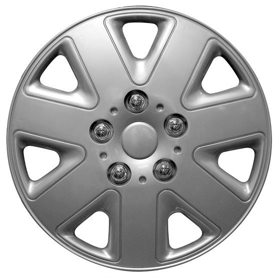 2x Silver 14" Caravan Wheel Trims Hub Caps for Bailey Pageant Champagne 2000 UKB4C  - Dynamic Drive