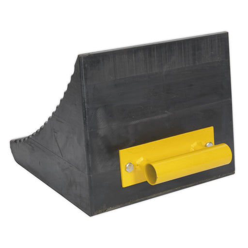 Sealey Heavy-Duty Rubber Wheel Chock Single WC12 Sealey  - Dynamic Drive