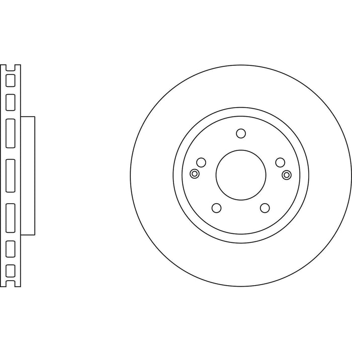 Apec Brake Disc Front Fits Ssangyong Korando