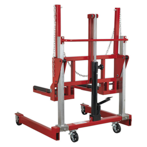 Sealey Wheel Removal Trolley 500kg Adjustable Width W508T Sealey  - Dynamic Drive