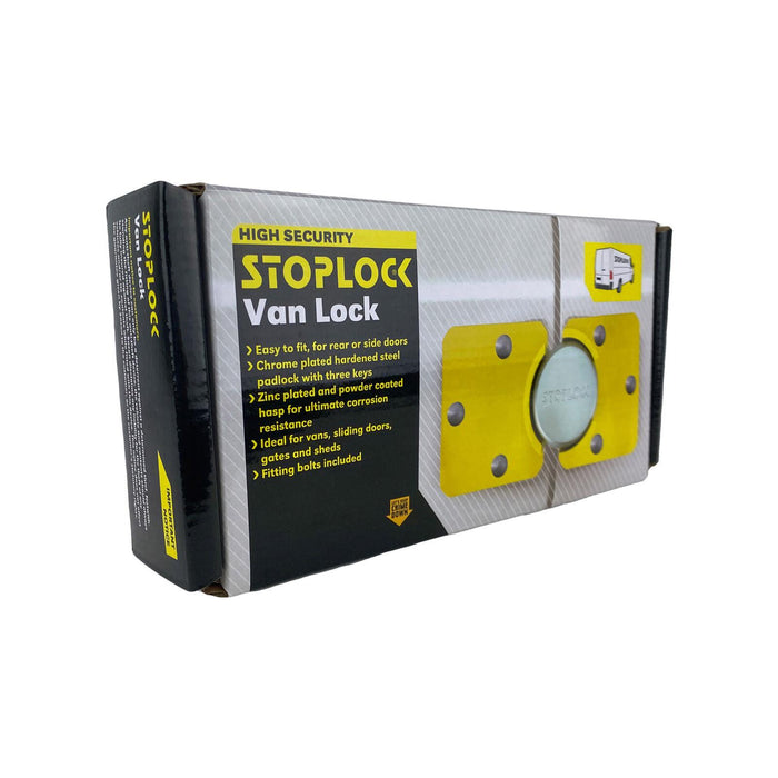 High Security Van Lock Steel Padlock 3 Keys Bolts Anti Theft - Stoplock HG19900 Stoplock  - Dynamic Drive