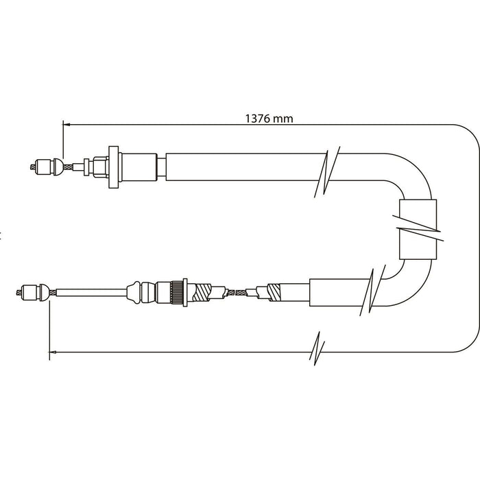 Apec Brake Cable Rear Left Fits Renault Modus