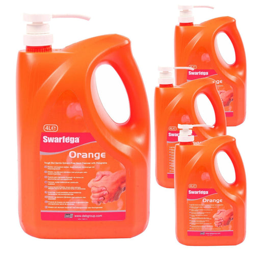 4X New Deb 4L Swarfega Orange Pump Workshop Garage Hand Cleaner Sor4Lmp UKB4C  - Dynamic Drive