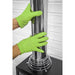 Diamond Grip Extra-Thick Nitrile Powder-Free Gloves Hi-Vis Green Large Pack  50 Sealey  - Dynamic Drive