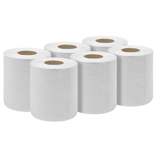 Sealey 2-Ply Embossed White Paper Roll 60m - Pack of 6 WHT60 Sealey  - Dynamic Drive