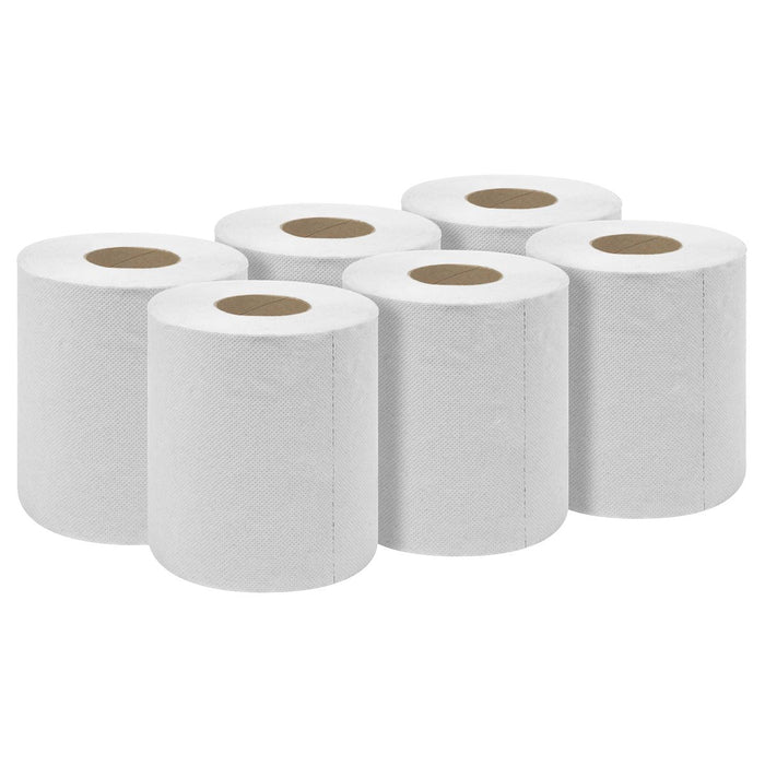 Sealey 2-Ply Embossed White Paper Roll 60m - Pack of 6 WHT60 Sealey  - Dynamic Drive