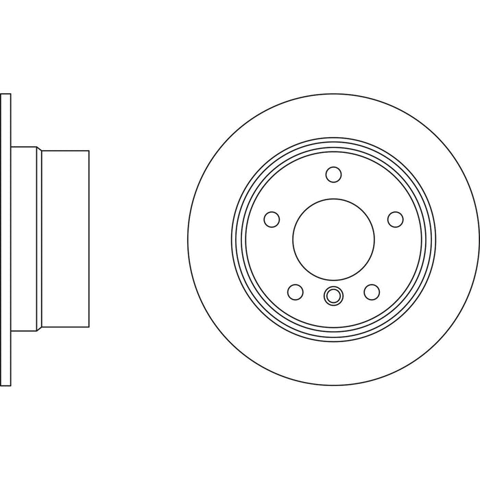 Genuine APEC Rear Brake Disc & Pads Set Solid for BMW Z3