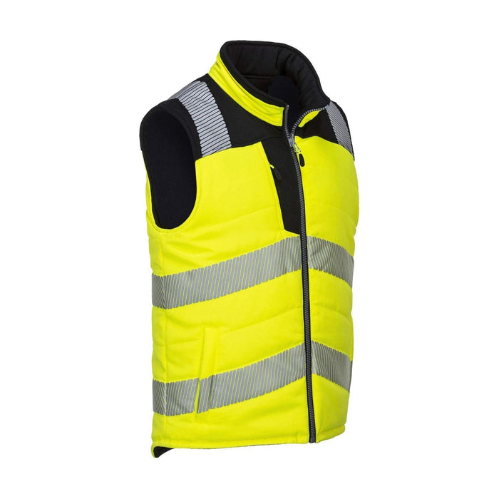 Portwest PW3 Hi-Vis Reversible Bodywarmer - Yellow/Black - XXL Portwest  - Dynamic Drive