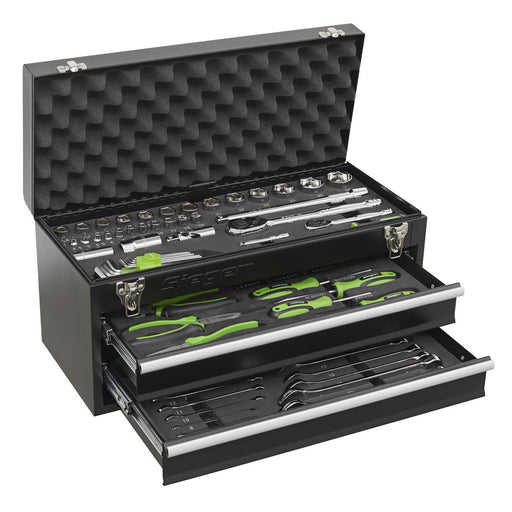 Sealey Portable Tool Chest 2 Drawer with 90pc Tool Kit S01055 Sealey  - Dynamic Drive