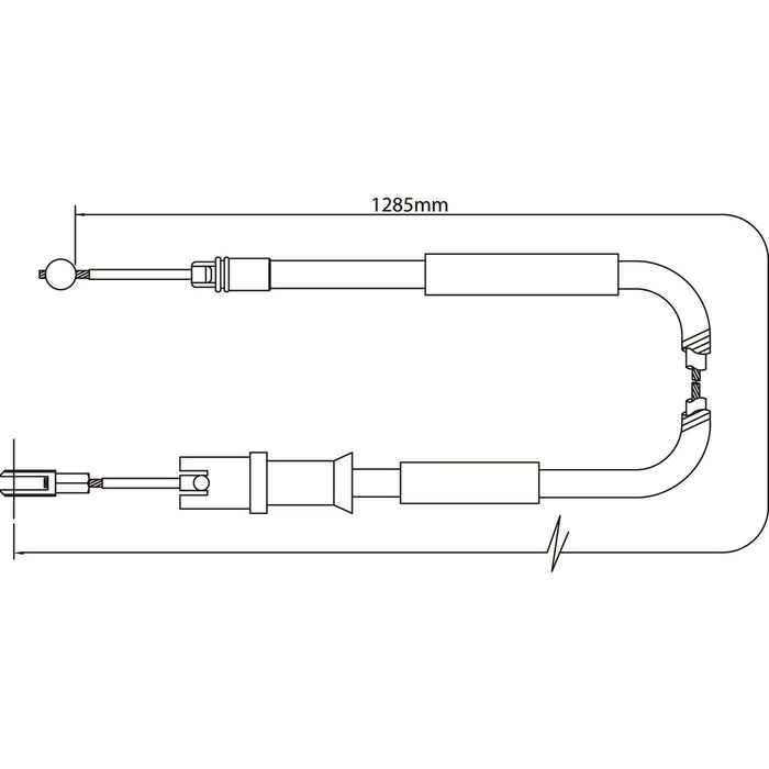 Apec Brake Cable Rear Left Fits Mercedes Viano Vito