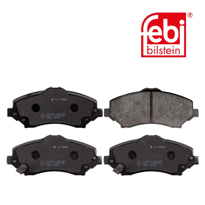 Genuine FEBI Front Brake Discs & Pads Set Vented for Jeep Wrangler Febi Bilstein  - Dynamic Drive