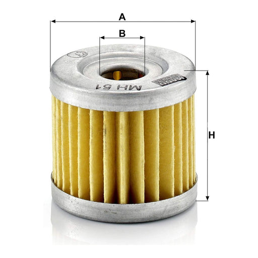 Genuine Mann Oil Filter for Suzuki Motorcycles MH51 Mann & Hummel  - Dynamic Drive