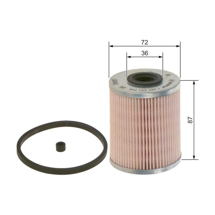 Genuine Bosch Car Fuel Filter N1705 fits Vauxhall Movano CDTi - 2.5 - 06-10 1457