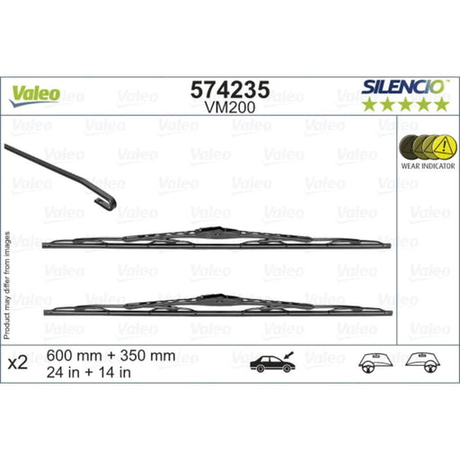 Valeo Wiper Blades Kit 574235 Automotive Part fits Opel Karl Vauxhall Viva Valeo  - Dynamic Drive