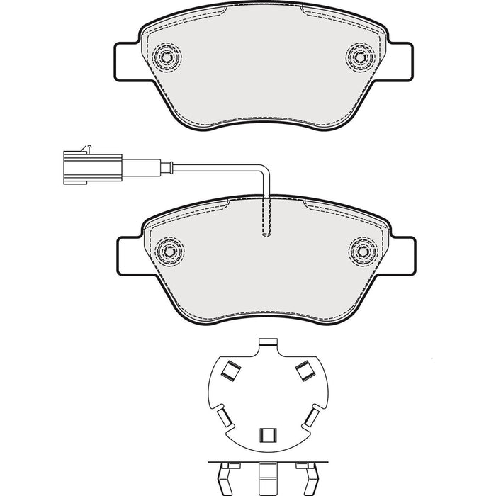 Apec Brake Pads Front Fits Alfa Romeo Mito Fiat 500 Bravo Punto Evo