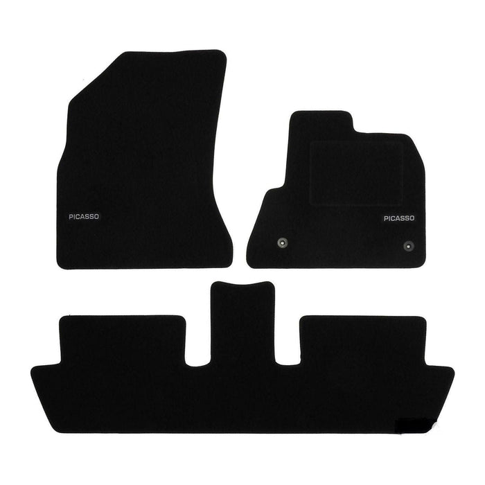 Tailored Logo Velour Carpet Floor Mats for Citroen C4 Picasso 2007-2013 5 Seats UKB4C  - Dynamic Drive