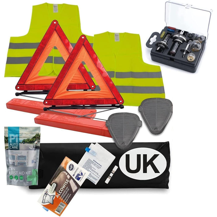 Premium European Car Driving Travel Kit Emergency EU Abroad Europe UKB4C  - Dynamic Drive