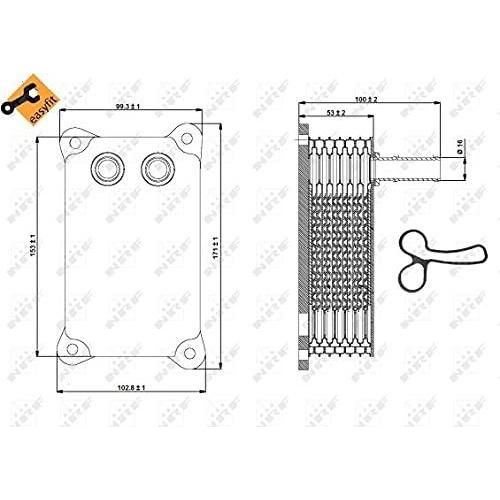 NRF Oil Cooler fits Ford Transit Land Rover Defender NRF  - Dynamic Drive