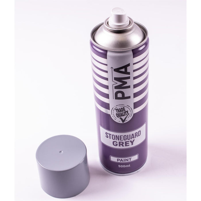 4 x PMA Professional Stone Guard Grey 500ml Spray Paint High Coverage PMA  - Dynamic Drive