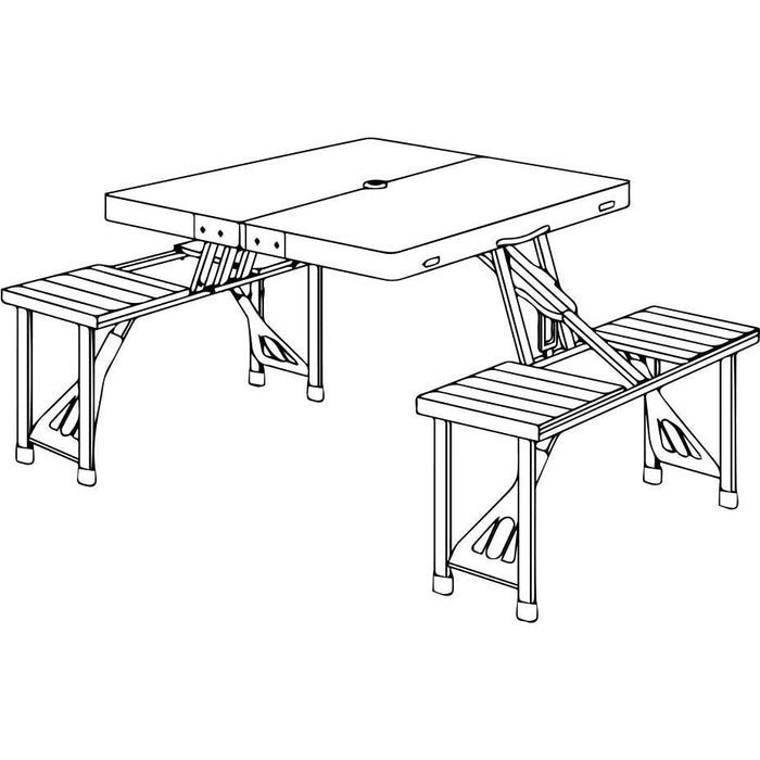 Gloucester deluxe folding picnic set 2719KC Quest  - Dynamic Drive