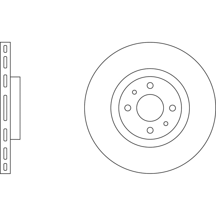 Apec Brake Disc Front Fits Abarth 500 595 Alfa Romeo 155 Chrysler Delta Fiat Bra