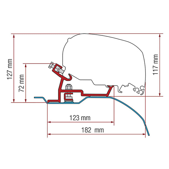 Fiamma Kit fits Ducato/Jumper/Boxer (H2-L2 & L3) 2006 On - F65S