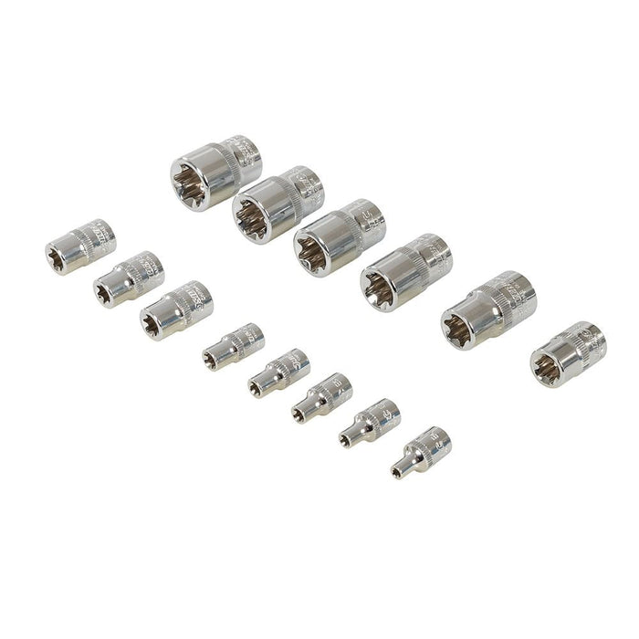 Silverline E4-E24 Socket Extension Set 14pce E4 - E24