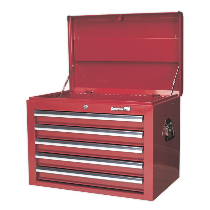 Sealey Topchest 5 Drawer with Ball-Bearing Slides Red AP26059T