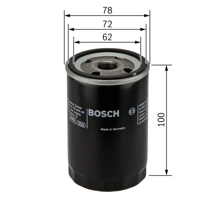 Genuine Bosch Car Oil Filter P3111 fits Fiat Punto 60 - 1.2 - 99-12 0451103111