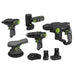 Sealey 5 x SV10.8 Series Cordless Combo Kit 10.8V - 2 Batteries & Euro Plug Sealey  - Dynamic Drive