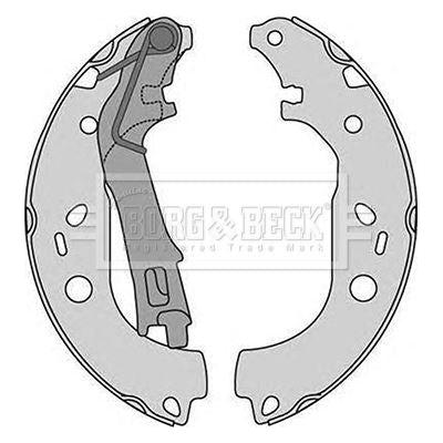 Genuine Borg & Beck Brake Shoe Kit fits Fiat Idea 1.3D1.6D1.9D 04 BBS1151K