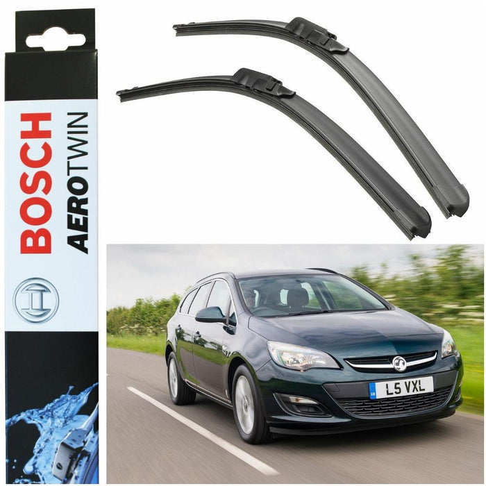 Bosch Aerotwin Front Wiper Blades Set fits Vauxhall Astra Hatchback 11.09> A585S