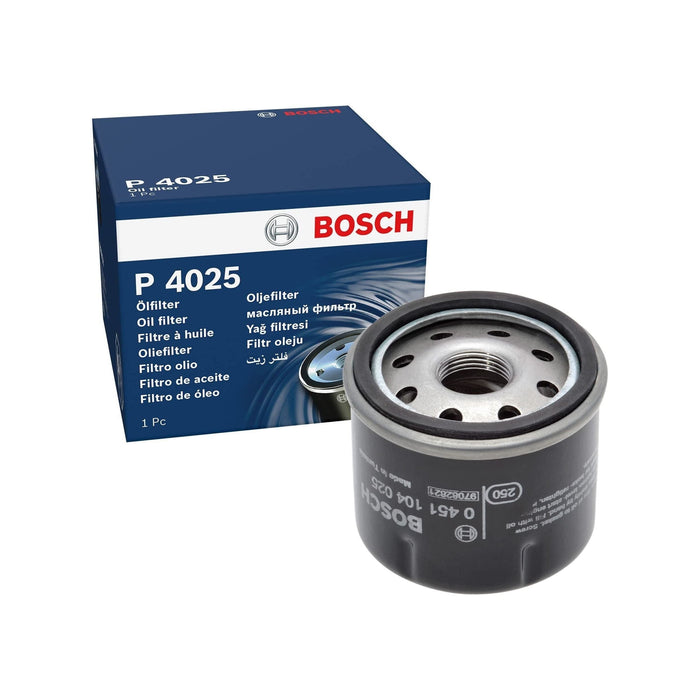 Genuine Bosch Car Oil Filter P4025 fits Renault Clio - 1.2 - 00-13 0451104025