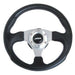 320mm Black Leather Steering Wheel + Boss fits Vauxhall Vectra A 2.0i GT 88-95 Mountney Classic  - Dynamic Drive