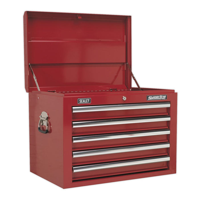 Sealey Topchest 5 Drawer with Ball-Bearing Slides Red AP26059T