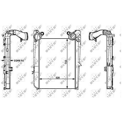 NRF Radiator fits DAF CF 75 CF 85 NRF  - Dynamic Drive