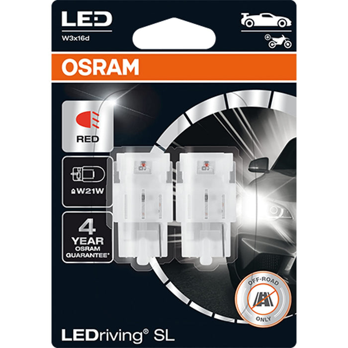 OSRAM LEDriving® SL, W21W, Red, LED signal lamps, Off-road only, non ECE Osram  - Dynamic Drive