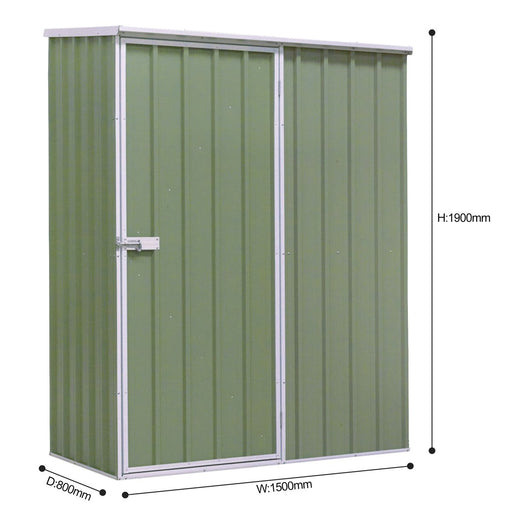 Dellonda Galvanized Steel Garden/Outdoor/Storage Shed - Green Dellonda  - Dynamic Drive