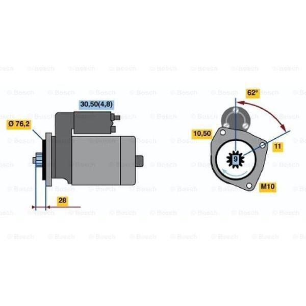 Genuine Bosch Starter Motor fits Porsche Cayenne - 3.0 - 14- 0001125521