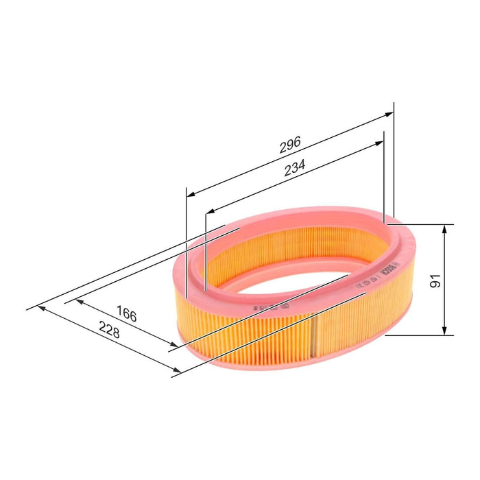 Genuine Bosch Car Air Filter S3311 fits Renault Kangoo - 1.6 - 01-09 1457433311