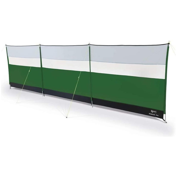 Kampa 4 Steel Poled 5m Camping Windbreak with Clear Viewing Panels - Fern Green Kampa  - Dynamic Drive