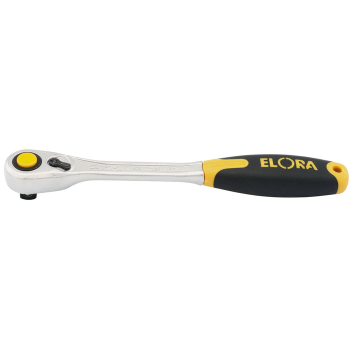 Draper Elora Fine Tooth Quick Release Soft Grip Reversible Ratchet, 1/2" Sq. Dr.