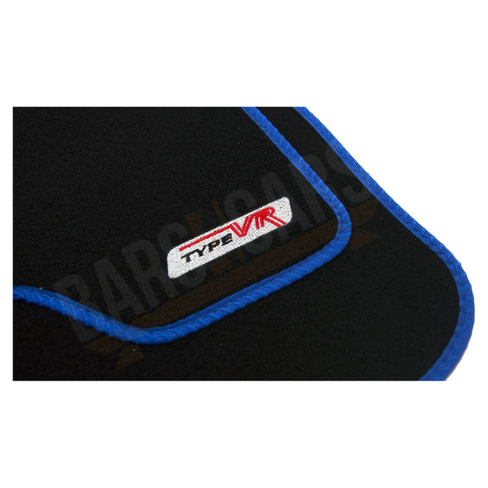 4 x VR Black Car Carpet Floor Mats with Blue Trim fits Citroen C1 C2 C3 C4 Saxo UKB4C  - Dynamic Drive