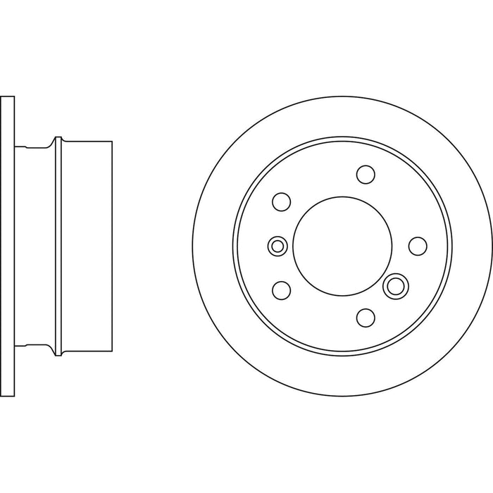 Genuine APEC Rear Brake Discs & Pads Set Solid for Mercedes-Benz Sprinter 2-T