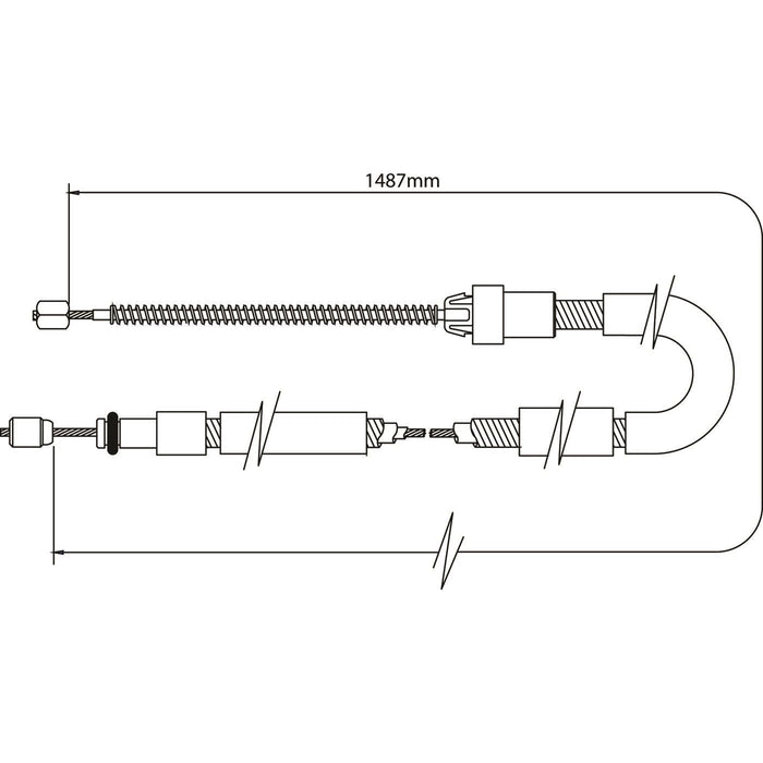 Apec Brake Cable Rear Fits Audi A1 Seat Ibiza VW Polo