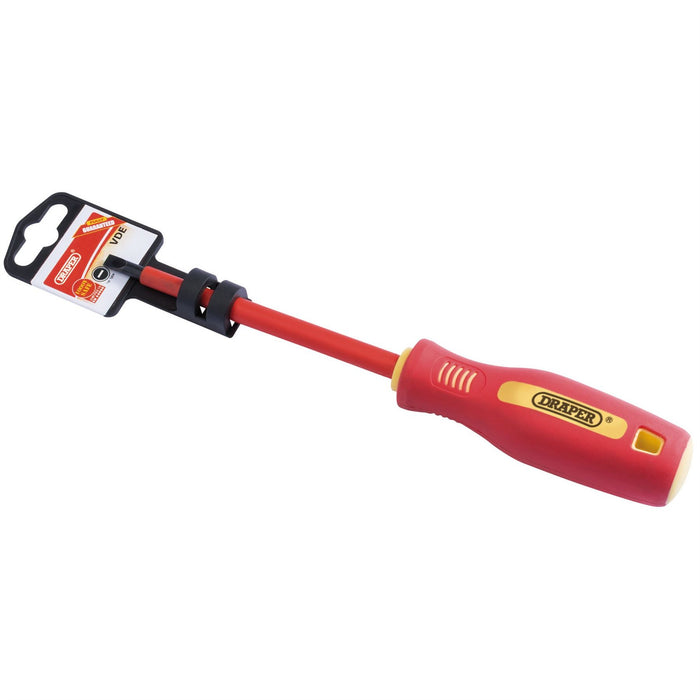 Draper Fully Insulated Plain Slot Screwdriver, 5.5 x 125mm 46518 Draper  - Dynamic Drive