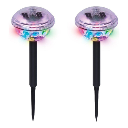 Pair of Solar Disco Stake LED Lights Gardenwize  - Dynamic Drive