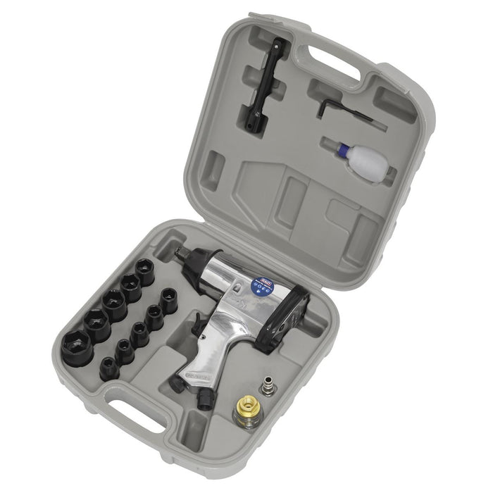 Sealey Air Impact Wrench Kit with Sockets 1/2"Sq Drive SA2/TS Sealey  - Dynamic Drive