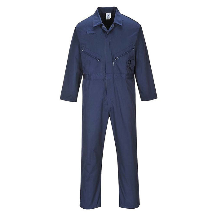 Portwest Polycotton Zip Coverall - Navy - Small (Regular) Portwest  - Dynamic Drive